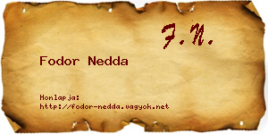 Fodor Nedda névjegykártya